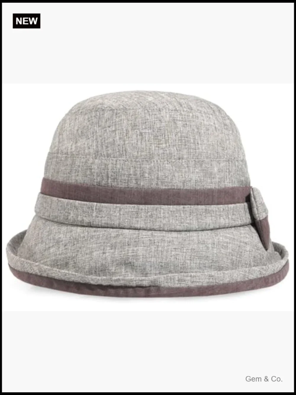 Cloche Bowler Hat Fedora Church Hat with Bow Adjustable Windproof